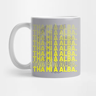 I am from Scotland Tha mi à Alba Scottish Gaelic Yellow Mug